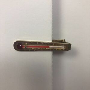 Vintage Tie Pin Tack Stick Pin with Working Thermometer Gold Color Finish